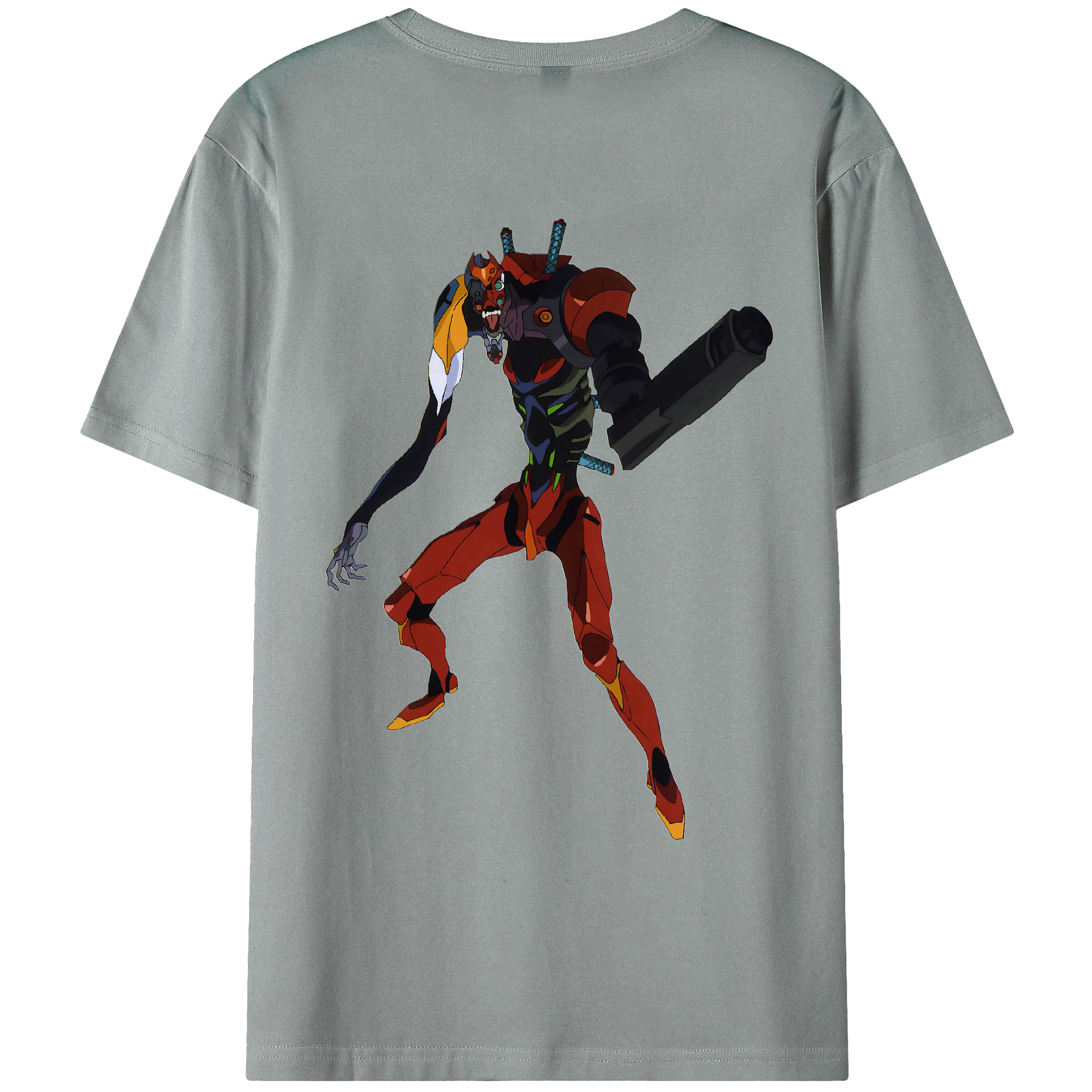 （画像用） EVA 新世紀エヴァンゲリオン 綿100％ メンズ半袖Tシャツ（バックプリント） 通気性